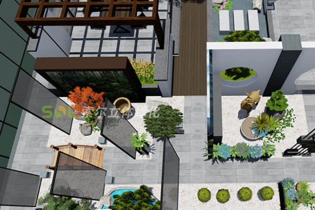 屋頂花園景觀設(shè)計效果圖